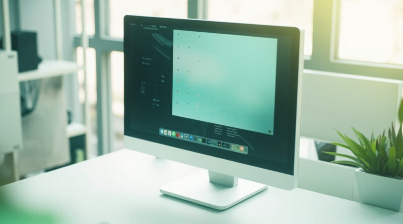 Modern KDE Plasma 6 desktop workspace with translucent panel and mint green accents