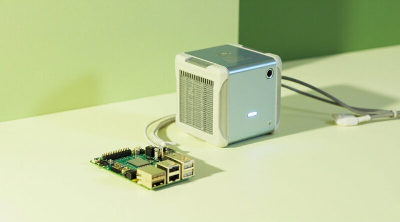 Raspberry Pi conectada a un mini NAS para servidor DNS local